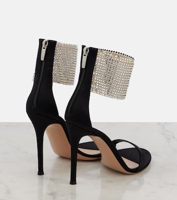 Adore 105 embellished satin sandals | Gianvito Rossi