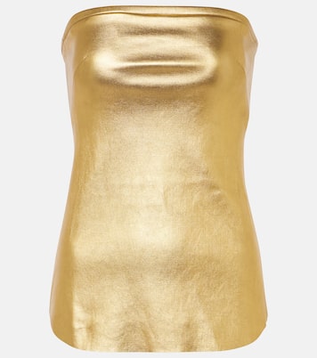 Top Gina in pelle metallizzata | Stouls