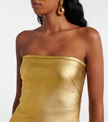 Top Gina in pelle metallizzata | Stouls