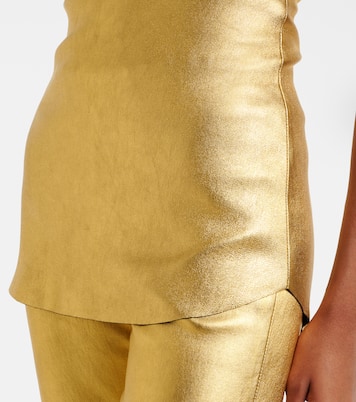 Top Gina in pelle metallizzata | Stouls