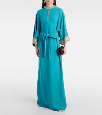 Robe longue en Cady Couture à ornements | Valentino