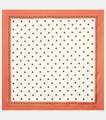 Sciarpa in twill di seta a pois | Valentino