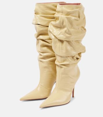Anok 105 leather over-the-knee boots | Amina Muaddi