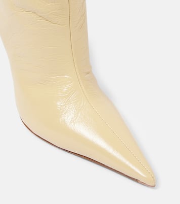 Anok 105 leather over-the-knee boots | Amina Muaddi