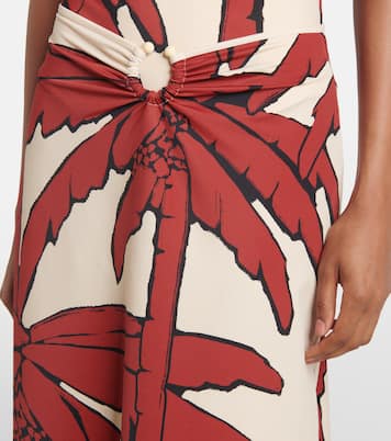 Palms Breath Of Life printed midi skirt | Johanna Ortiz