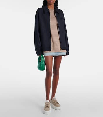 Denim platform sneakers | Miu Miu