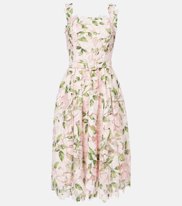 Vestido de cóctel de guipur floral | Oscar de la Renta