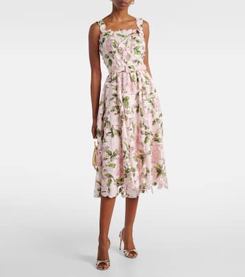 Vestido de cóctel de guipur floral | Oscar de la Renta