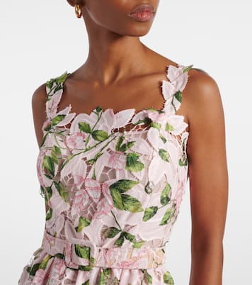 Vestido de cóctel de guipur floral | Oscar de la Renta