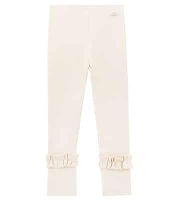 Marit ruffled cotton-blend leggings | Donsje