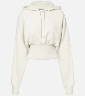 Sweat-shirt à capuche raccourci en coton | Adidas by Stella McCartney