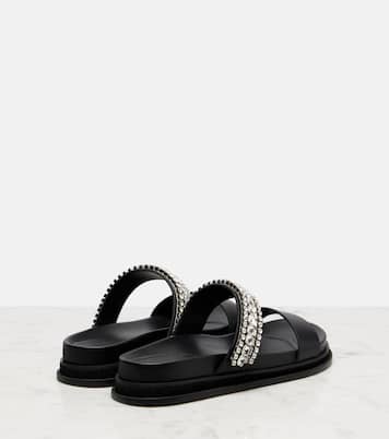 Jadi crystal-embellished leather slides | Jimmy Choo