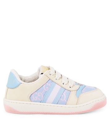 Screener GG leather-trimmed sneakers | Gucci Kids