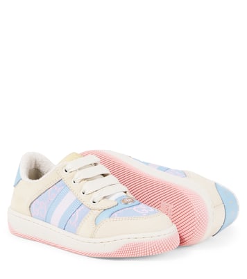 Screener GG leather-trimmed sneakers | Gucci Kids