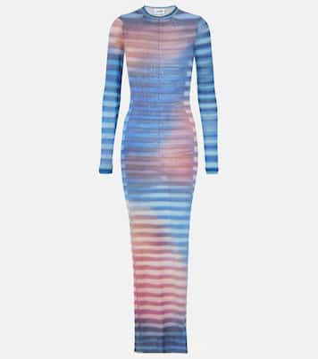 Air striped tulle maxi dress | Jean Paul Gaultier
