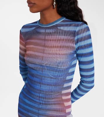 Air striped tulle maxi dress | Jean Paul Gaultier