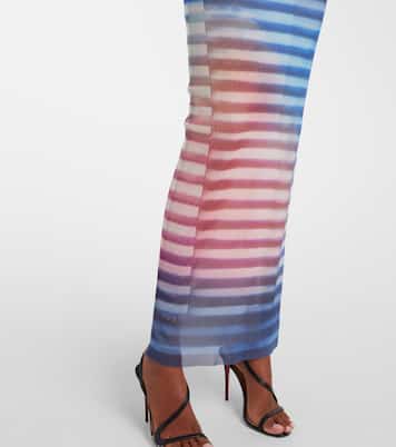 Air striped tulle maxi dress | Jean Paul Gaultier