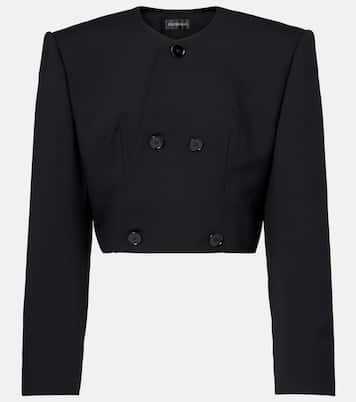 Cropped wool twill jacket | Balenciaga