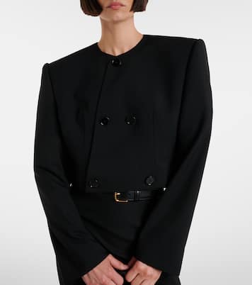 Cropped wool twill jacket | Balenciaga