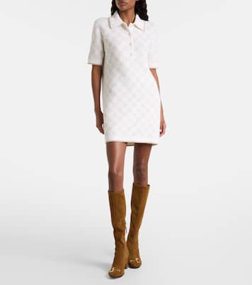 Stiefel Alfa Horsebit 75 aus Veloursleder | Gucci
