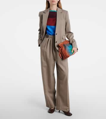 Printed silk satin top | Loewe
