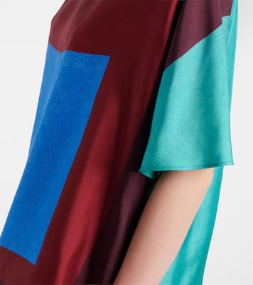 Printed silk satin top | Loewe