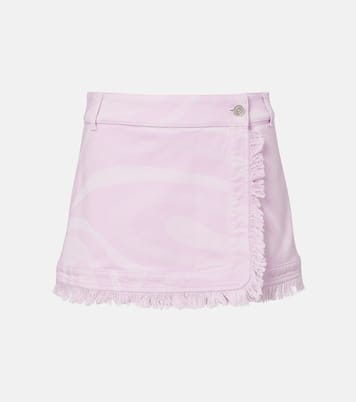 Marmo distressed denim miniskirt | Pucci