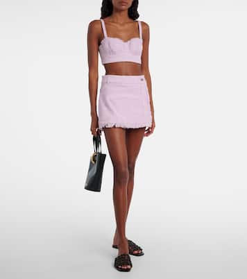 Marmo distressed denim miniskirt | Pucci