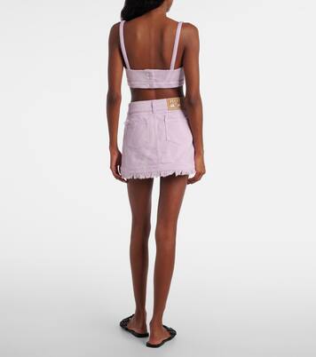 Marmo distressed denim miniskirt | Pucci