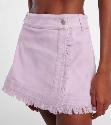 Marmo distressed denim miniskirt | Pucci