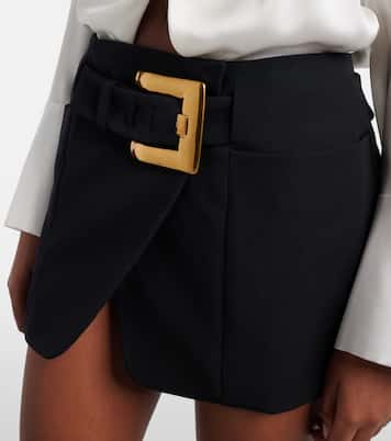 Minifalda de lana virgen grain de poudre | Balmain