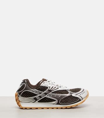 Orbit leather-trimmed sneakers | Bottega Veneta
