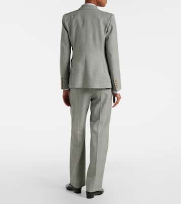 Pantalones rectos Fox de lana virgen con pata de gallo | Blazé Milano