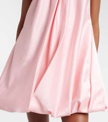 فستان قصير من القطن والحرير الساتان Suki | Leo Lin