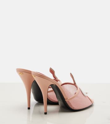 Coeur Vipère embellished mesh mules | Valentino Garavani