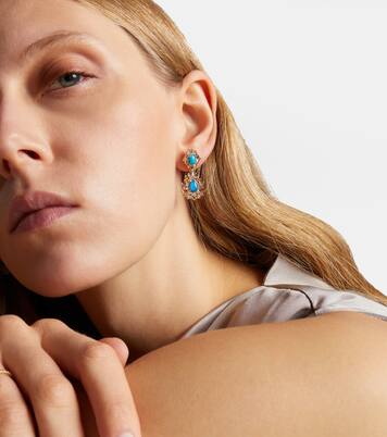 18kt gold (750/1000) earrings with gemstones | Suzanne Kalan