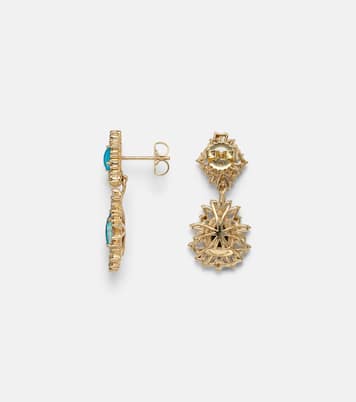 18kt gold (750/1000) earrings with gemstones | Suzanne Kalan