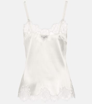 Camisole in raso di seta con pizzo | Dolce&Gabbana
