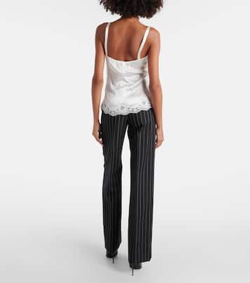 Camisole in raso di seta con pizzo | Dolce&Gabbana