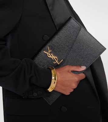Uptown leather clutch | Saint Laurent