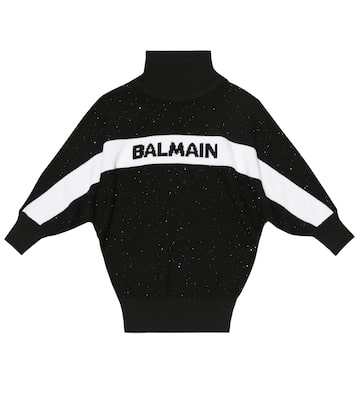 Strickkleid aus einem Wollgemisch | Balmain Kids