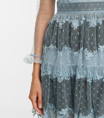 Vestido corto de encaje a capas | REDValentino