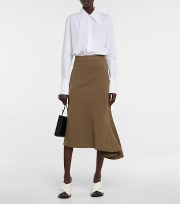 Falda midi de crepé | Jil Sander