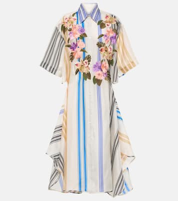 Floral striped shirt dress | Dries Van Noten