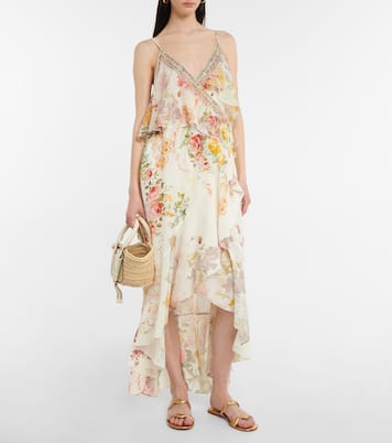 Bedrucktes Slipdress aus Seide | Camilla