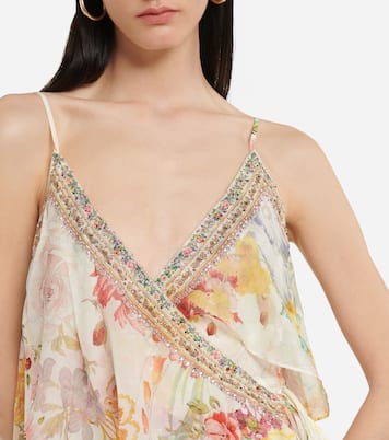Bedrucktes Slipdress aus Seide | Camilla
