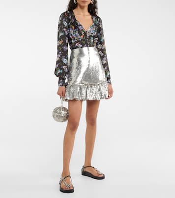 Floral satin blouse | Rabanne
