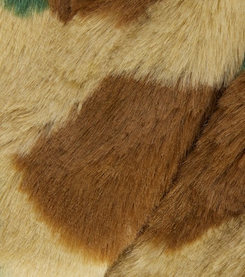 Patterned faux fur mittens | The Animals Observatory