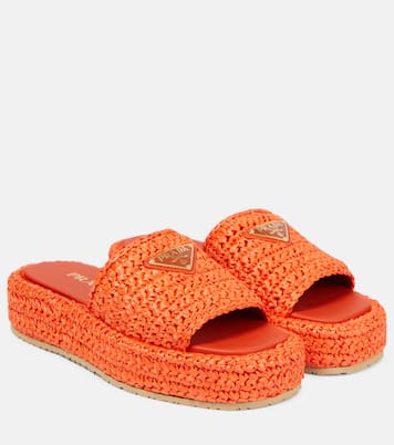 Sandali in rafia con platform | Prada
