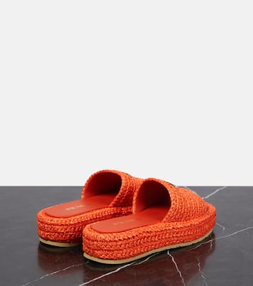Sandali in rafia con platform | Prada